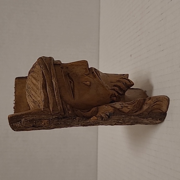 Vintage Religious Folk Art Hand Carved Jesus Christ Log - Picture 9 of 16